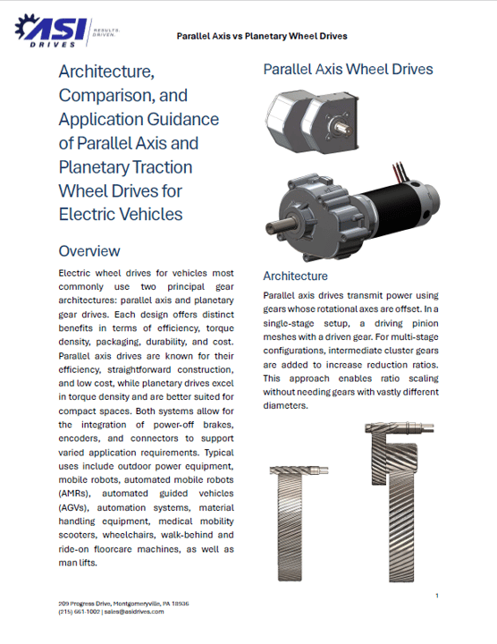 White Paper: Parallel Axis vs Planetary Gearing